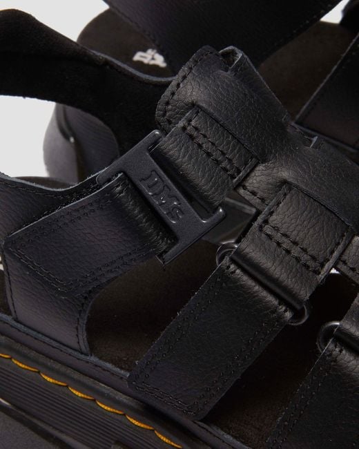 Dr. Martens Black Mattison 3 Strap Sandals