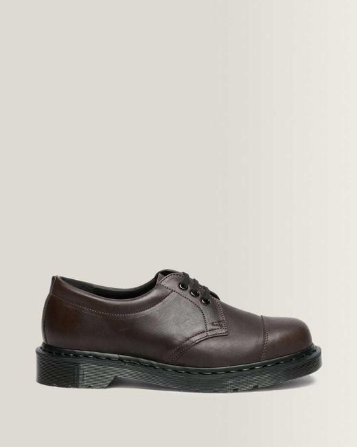 Dr. Martens Black 1461 Mhl 3 Eye Leather Shoes for men