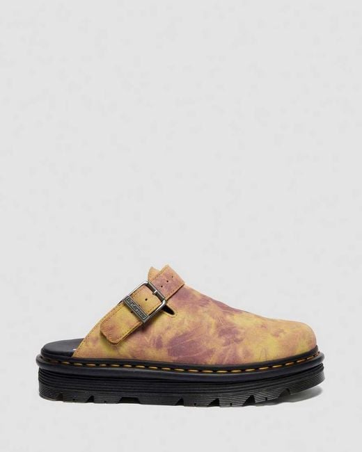 Dr. Martens Zebzag Wildleder Casual Slingback Plateau Mules in Yellow für Herren