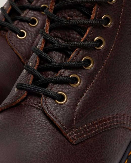 Dr. Martens Brown 1460 Fleece Lined Grizzly Leather Boots for men