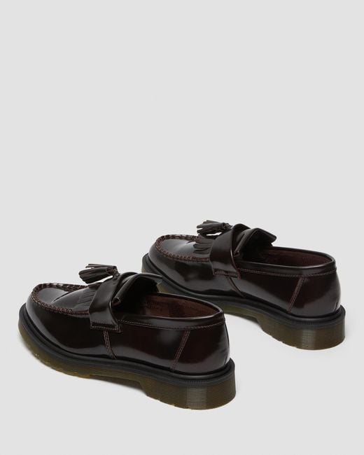 Dr. Martens Black Adrian Arcadia Leather Tassel Loafers for men