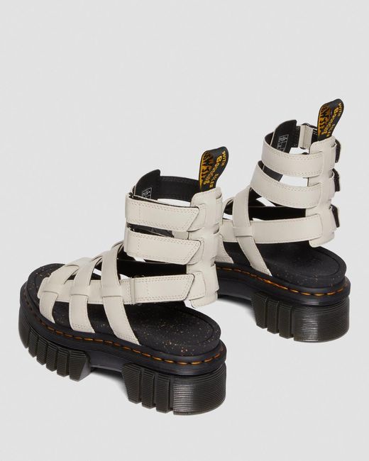 Dr. Martens Ricki Nappa Lux Leather Platform Gladiator Sandals in Black |  Lyst