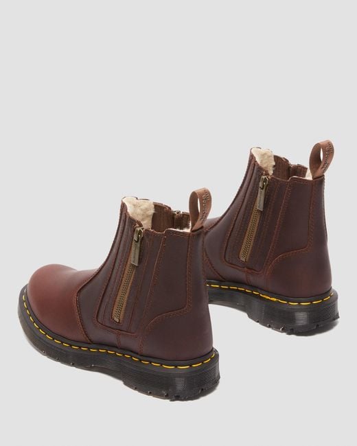 Dr. Martens Brown Leather 2976 Alyson Dm's Wintergrip Chelsea Boots