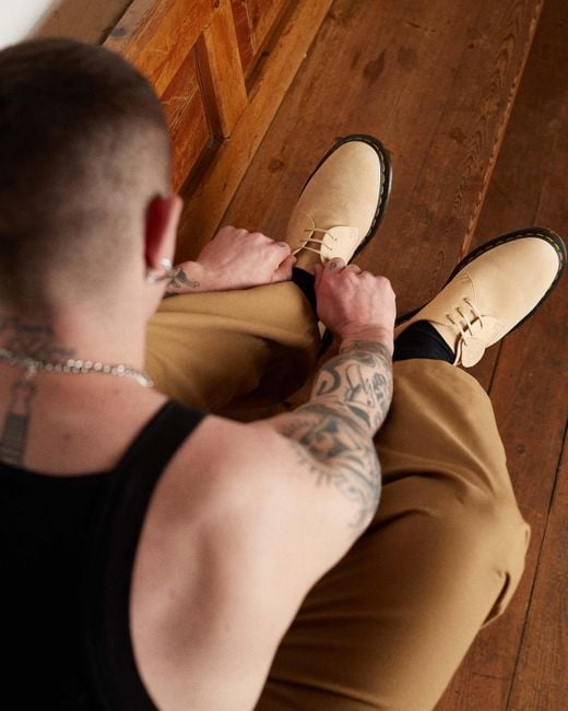 Dr. Martens Natural 1461 Made In England Suede Oxford Shoes for men