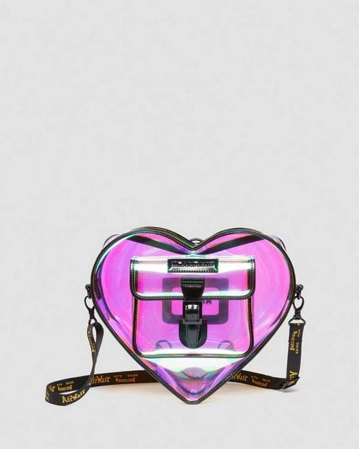 Dr. Martens Purple Iridescent Pu Heart Shaped Bag