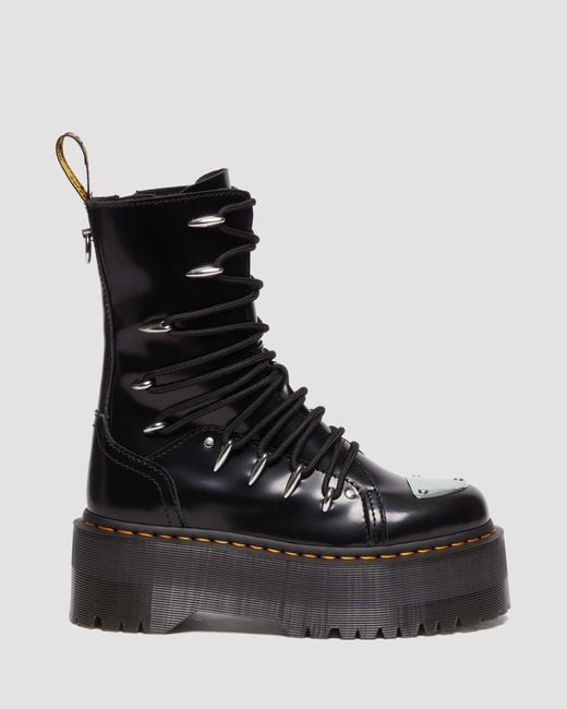 Dr. Martens Black Jadon Hi Ltt Max Leather Platform Boots