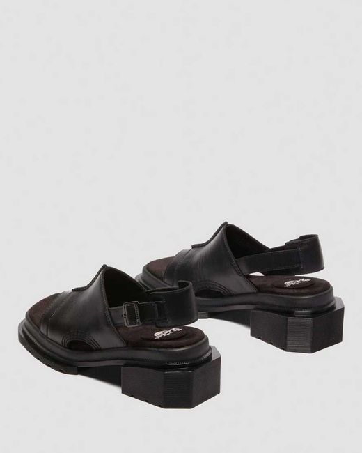 Dr. Martens Black Maybole Wanama Leder Sandalen Schuhe
