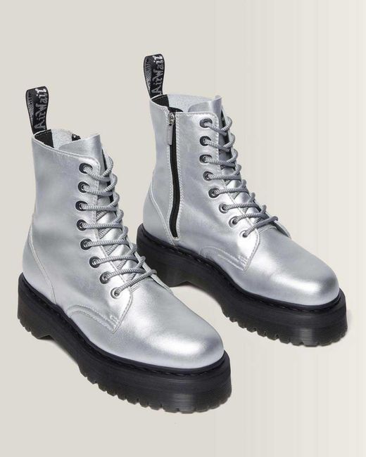 Dr. Martens White Jadon Leather Platform Boots for men