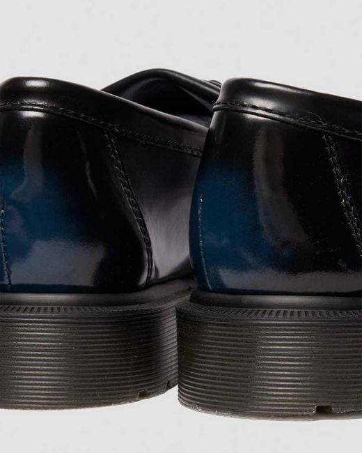 Dr. Martens Black Adrian Tassel Arcadia Rub Off Leather Loafers for men