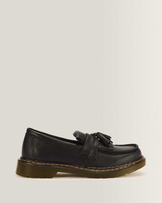 Dr. Martens Black Adrian Youth Leather Loafers for men