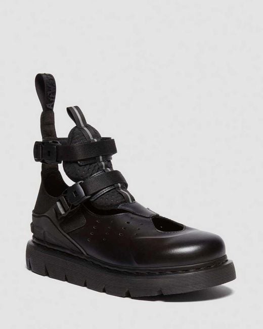 Dr. Martens Black Vent Xx01 Leather Gladiator Sandals Shoes for men