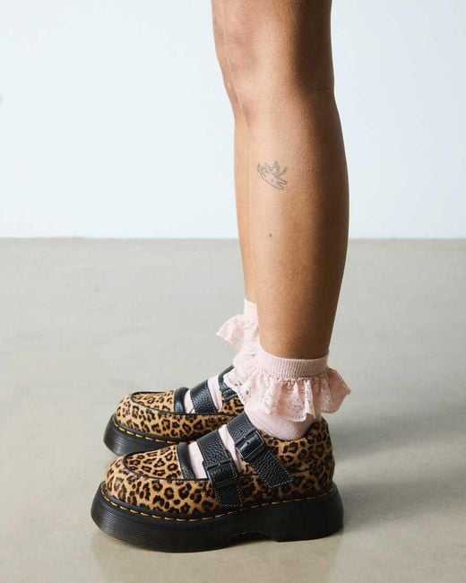 Dr. Martens Buzz Leopard Mary Jane Shoes in Black | Lyst
