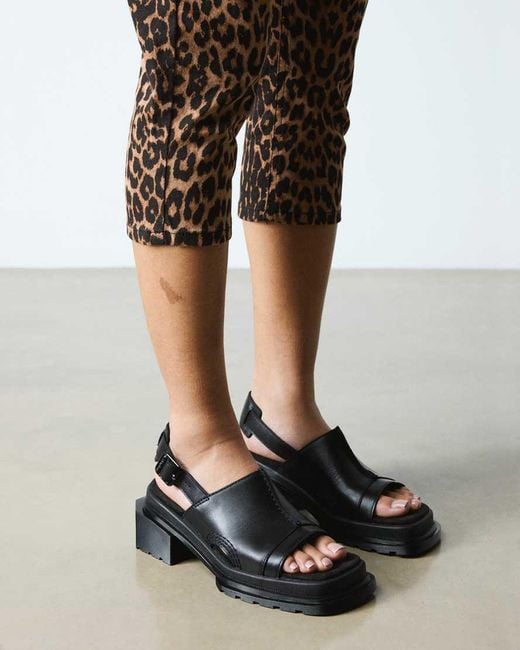 Dr. Martens Black Maybole Wanama Leder Sandalen Schuhe