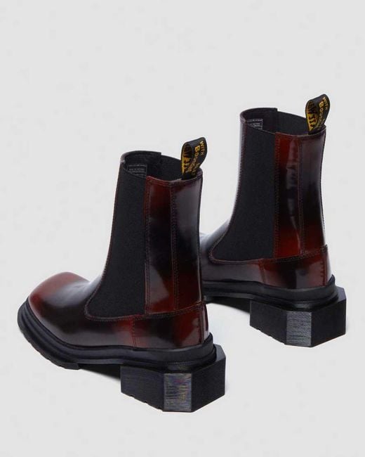 Dr. Martens Black Maybole Square Toe Leather Chelsea Boots