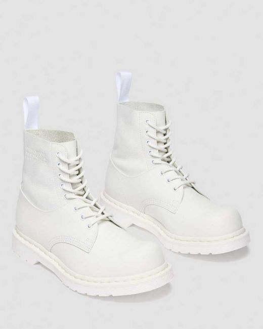 Dr. Martens White 1460 1461 Mm6 Leather Boots for men