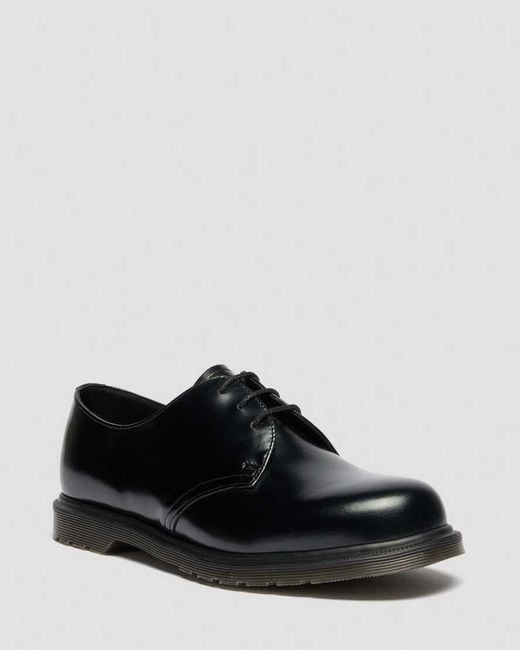 Dr. Martens Black Mayfare Smooth Leather Shoes for men