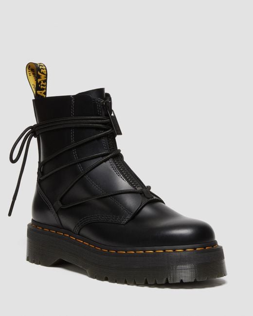 Dr. Martens Black Jarrick Ii Laced Leather Platform Boots for men