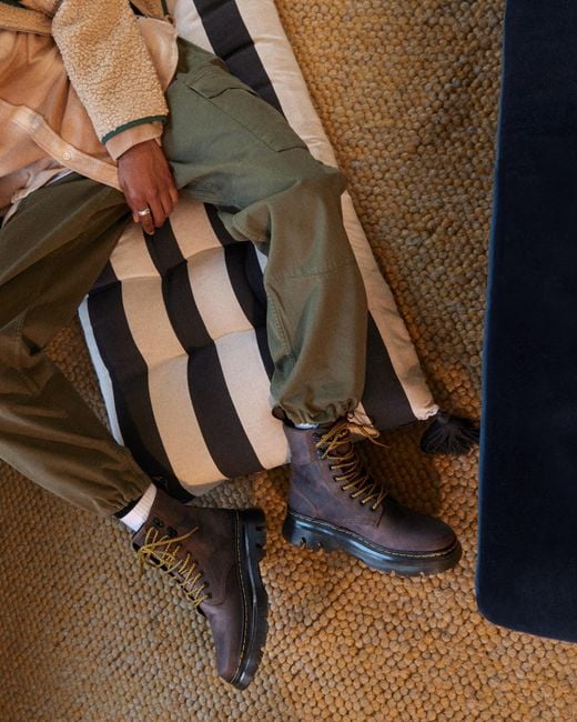 Dr. Martens Multicolor Tarik Crazy Horse Leather Utility Boots for men