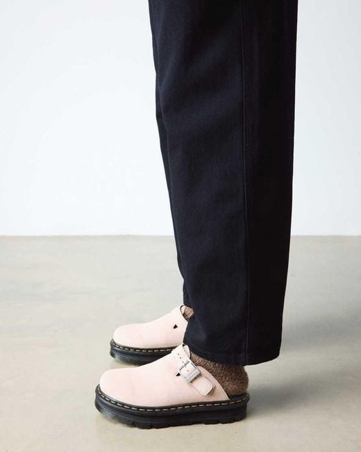 Dr. Martens Suède Zebzag Wildleder Casual Slingback Plateau Mules in White für Herren