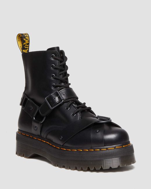 Dr. Martens Jadon Boot Harness Leather Platforms in Black for Men | Lyst