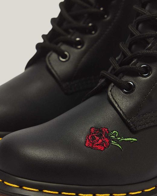 Dr. Martens Multicolor 1460 Leather Lace-Up Boots (Decayed Roses) Boots