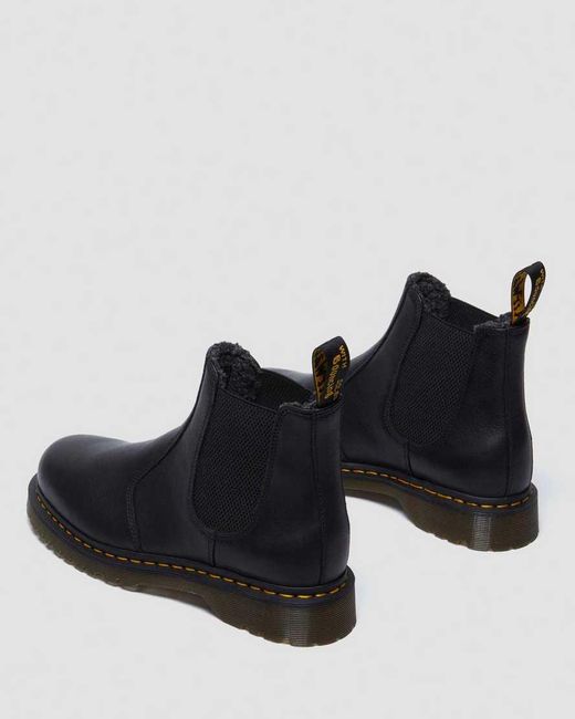 Dr. Martens Black 2976 Grizzly Fleece Lined Chelsea Boots