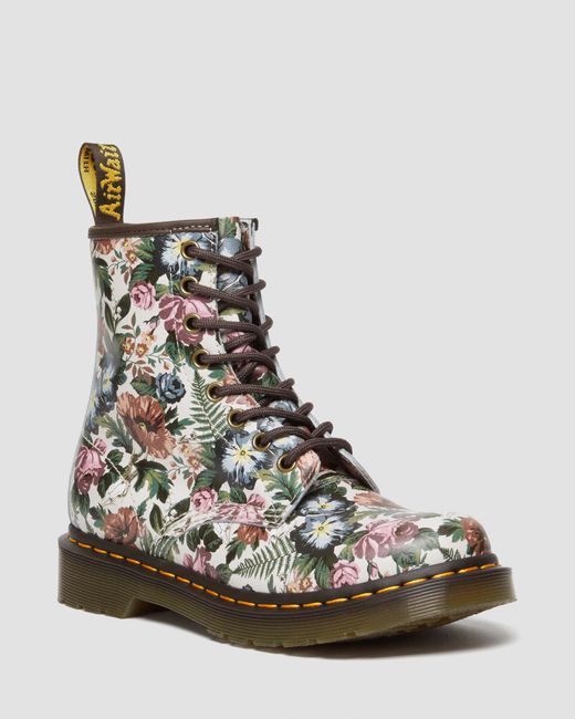 Dr. Martens Multicolor 1460 English Garden Leather Lace Up Boots
