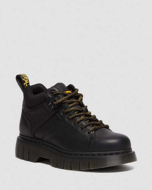 Dr. Martens Black Woodard Leather Lace Up Ankle Boots for men