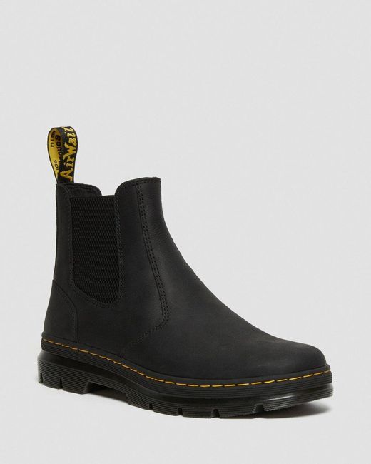 Dr. Martens Black Embury Leather Casual Chelsea Boots for men