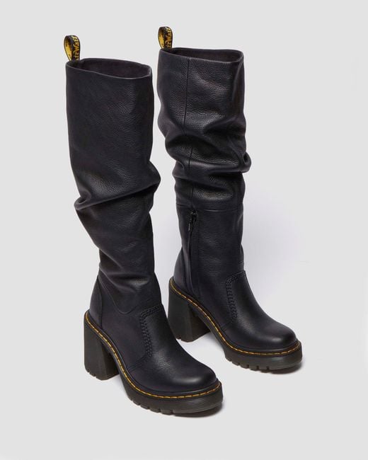 ☆人気☆【Dr.Martens】☆KASEY KNEE HIGH HEELED BOOT.S☆ Dr. Martens Kasey Virginia Leather Knee High Heeled Boots in