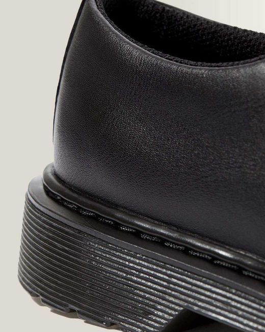 Dr. Martens Black Soft Leather Youth Kamron Velcro Oxford Shoes for men