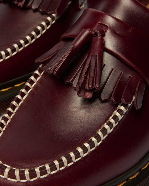 Dr. Martens Brown Adrian Orleans Leather Tassel Loafers for men