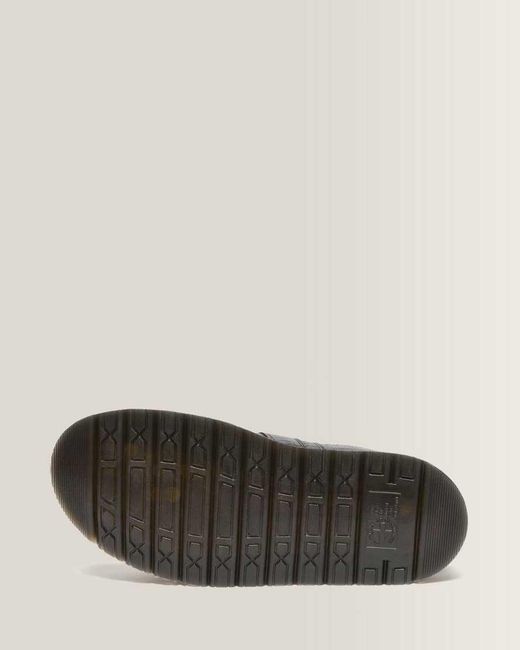 Dr. Martens Black San Two Strap Croc Embossed Leather Sandals for men