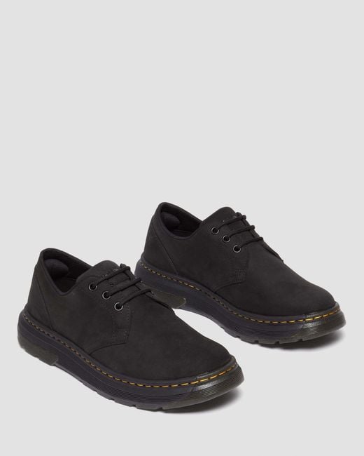 Dr. Martens Black Crewson Lo Buffbuck Leather Casual Shoes