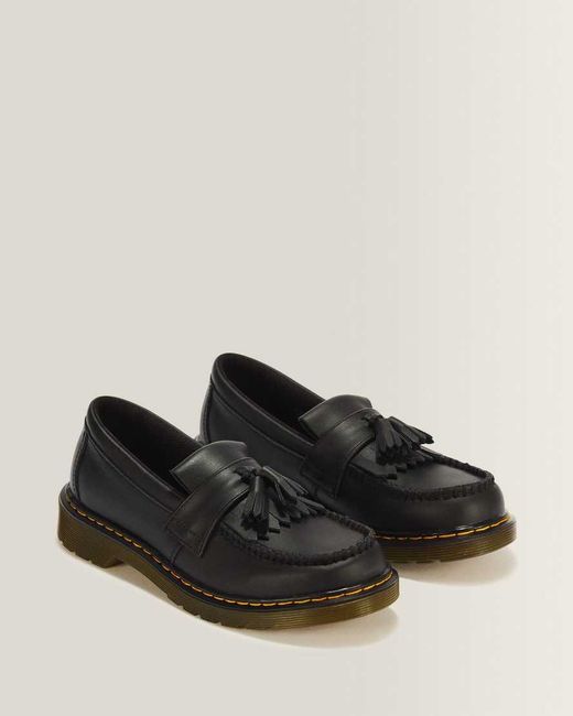 Dr. Martens Black Adrian Youth Leather Loafers for men