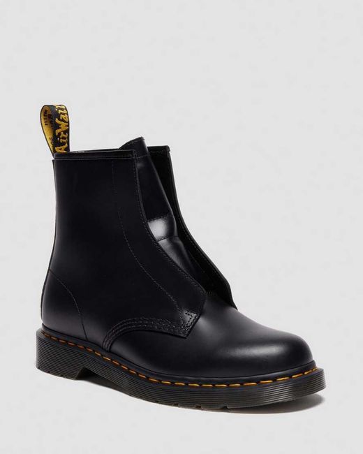 Dr. Martens Black 1460 Laceless Smooth Leather Slip On Boots for men