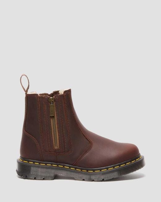 Dr. Martens Brown Leather 2976 Alyson Dm's Wintergrip Chelsea Boots