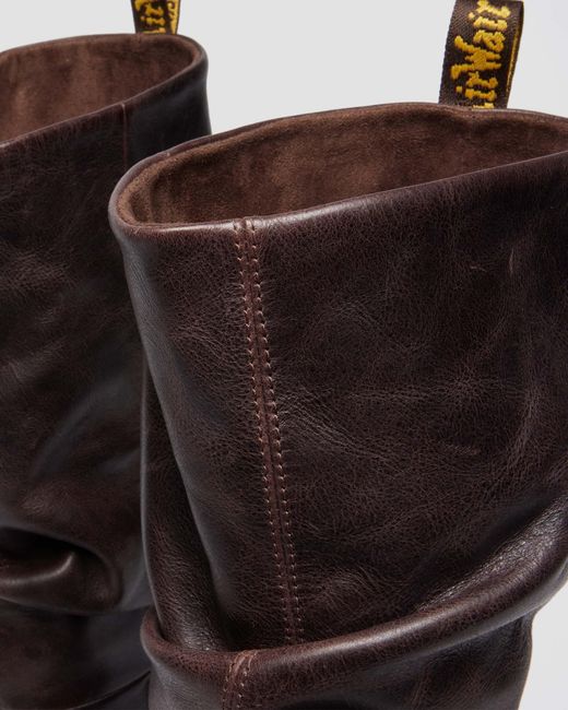 Dr. Martens Kasey Kinsley Leren Kniehoge Laarzen Met Hak in het Black
