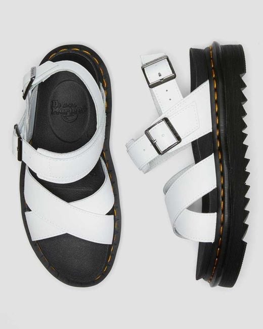 Dr. Martens White Voss Ii Athena Leather Sandals