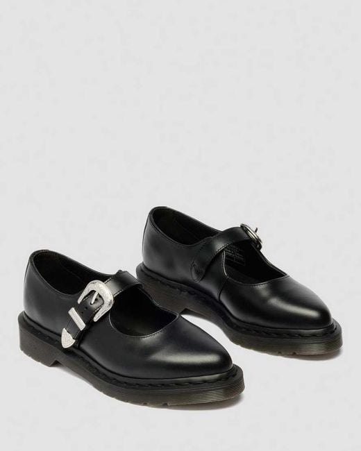 Dr. Martens Black Elphie Mary Jane Atlas Leather Shoes