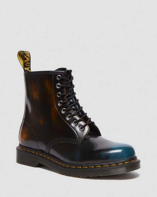 Dr. Martens Black 1460 Brush Off Leather Lace Up Boots for men