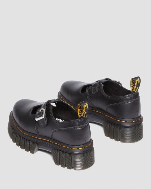 Dr. Martens Buzz Milled Nappa Leather Mary Jane Shoes In Black | Lyst UK