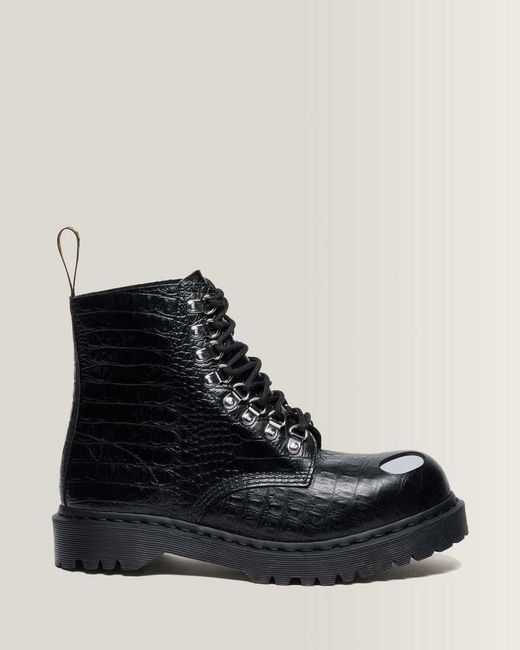 Dr. Martens Black 1460 Pascal Bex Steel Toe Leather Boots for men