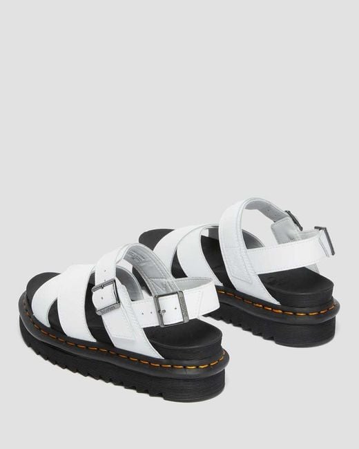 Dr. Martens White Voss Ii Athena Leather Sandals