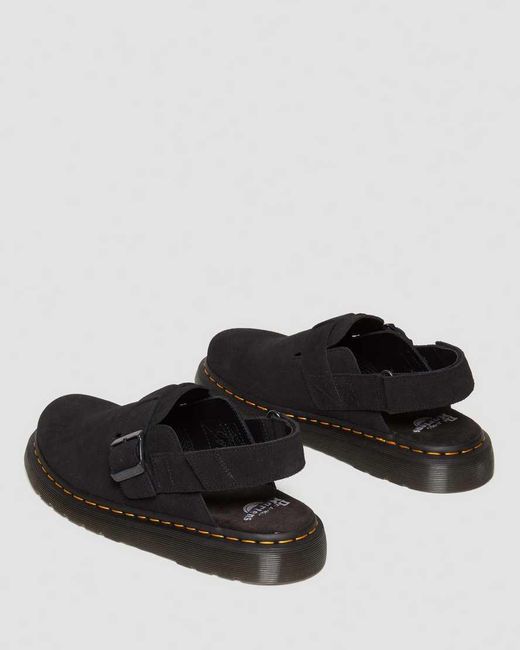 Dr. Martens Black Jorge Ii Suede Mules for men