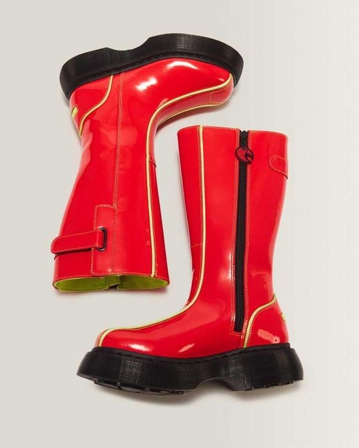 Dr. Martens Red Buzz Hi Powerpuff Boot