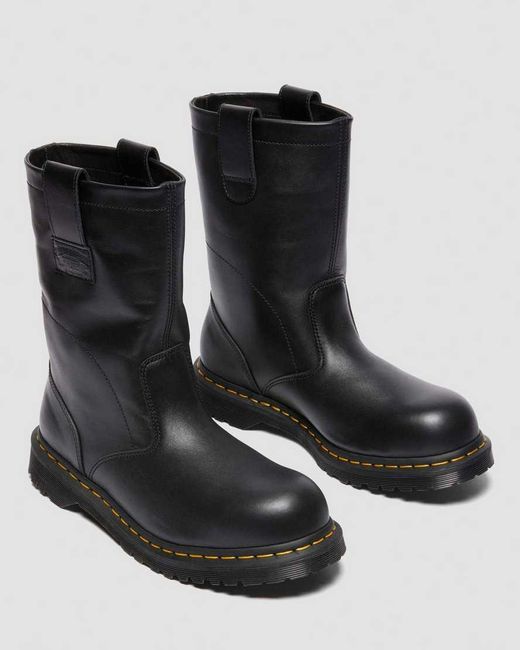 Dr. Martens 2295 Decon Stüssy​ Leather Biker Boots in Black for