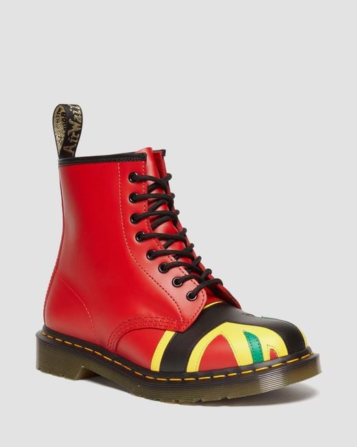 Dr. Martens Red Leather 1460 Denim Tears Union Boots for men