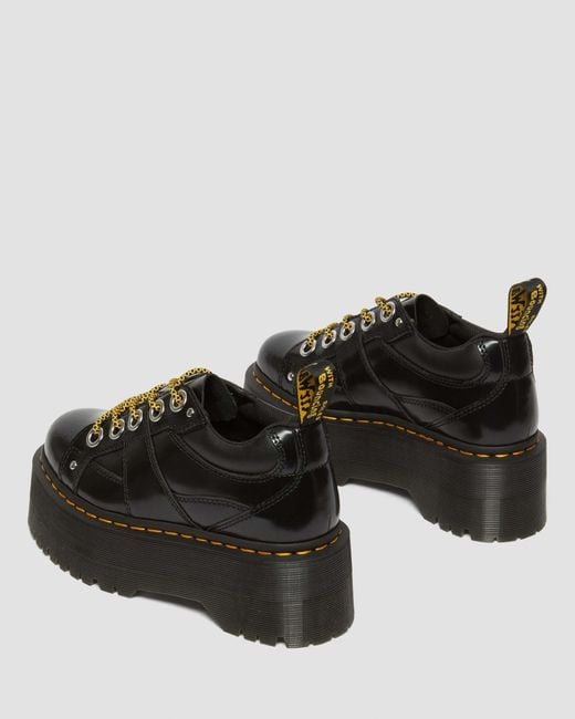 Dr. Martens Black 5-eye Max Buttero Leather Platform Shoes