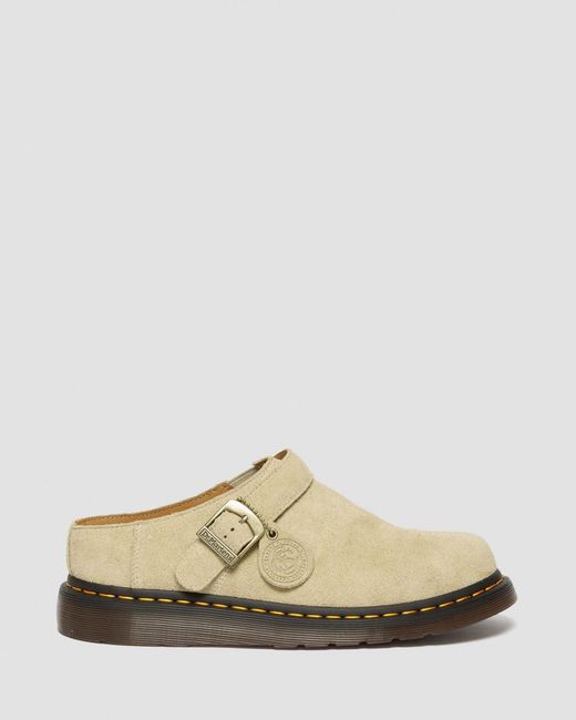 Dr. Martens White Isham Desert Oasis Suede Mules Shoes for men